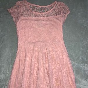 Pastel pink floral dress